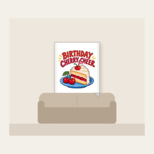 BIRTHDAY CHERRY CHEER Fleece Blanket in white