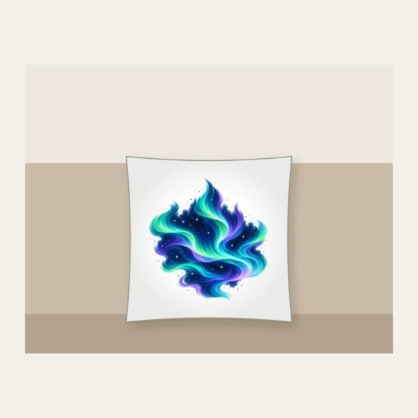 Product image Northern Lights over Starry Navy Pillow