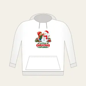 Little Christmas Explorer Hoodie in white
