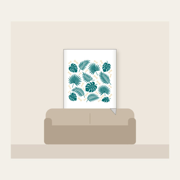 Product image Palm Leaves and Little Bones Fleece Blanket