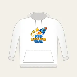 KID LITTLE STAR TRAIL Hoodie in white