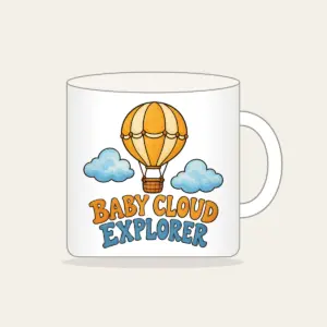 BABY CLOUD EXPLORER Mug in white