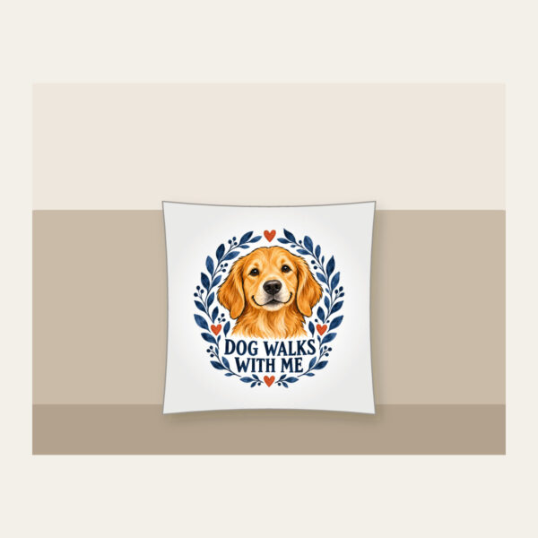 Product image Dog Walks with Me Pillow