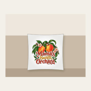 Mama's Sunlit Orchard Pillow in white