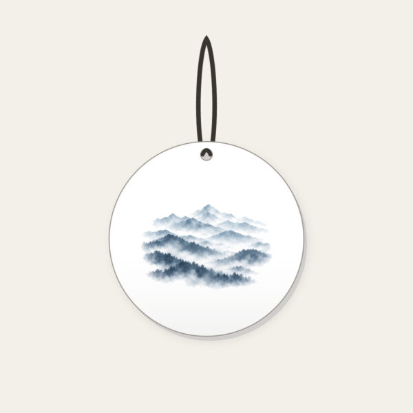 Product image Misty Grey-Blue Ridgelines Ceramic Ornament