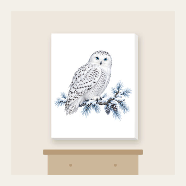 Product image Snowy Owl on a Frosted Branch Canvas Print