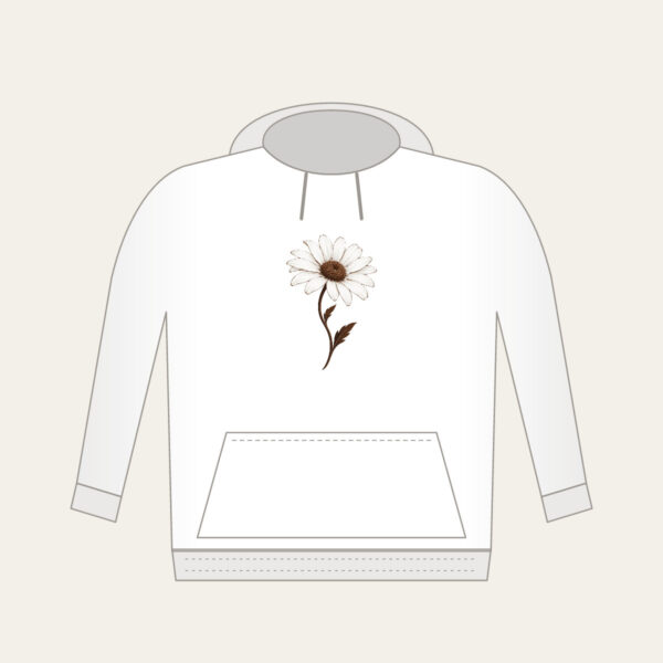 Product image Single Daisy with Curved Stem Hoodie