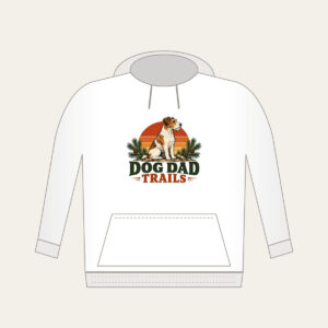 DOG DAD TRAILS Hoodie in white