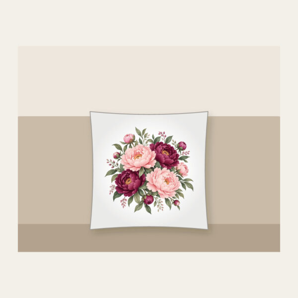 Product image Blush and Plum Peony Blooms Pillow