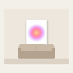 Apricot to Rose to Lilac Gradient Fleece Blanket in white: A gentle gradient from apricot to rose to pale lilac, with a fine speckle.