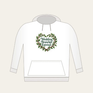 Wedding Branches Entwined Hoodie in white