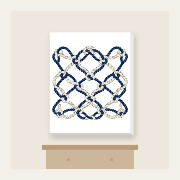 Product image Navy Rope Knot Lines Canvas Print