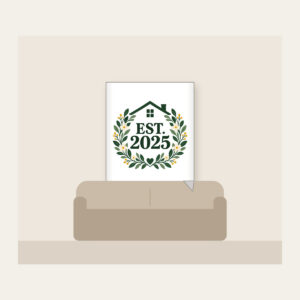 EST. 2025 Fleece Blanket in white