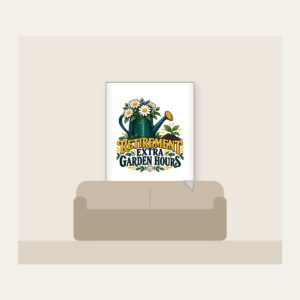 RETIREMENT EXTRA GARDEN HOURS Fleece Blanket in white