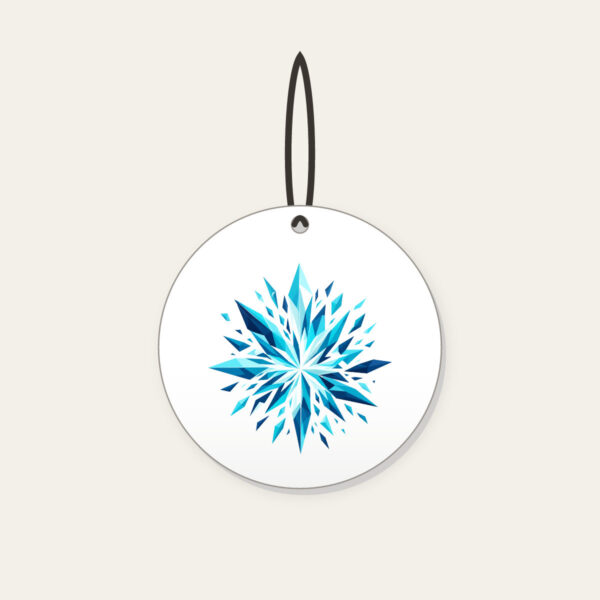 Product image Aqua Shards Bursting into Navy Ceramic Ornament