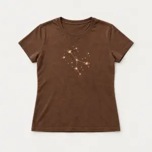 Bleach Constellation Women's Tee with bleach-effect splatter dots joined by fine lines into a small constellation on the chest