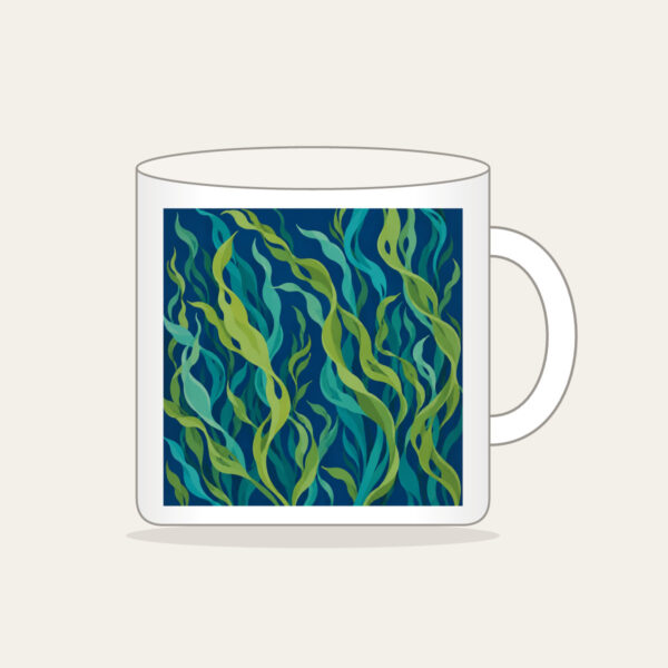 Product image Swaying Kelp Ribbons on Deep Blue Mug