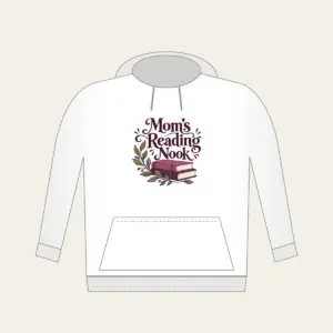 Mom's Reading Nook Hoodie in white