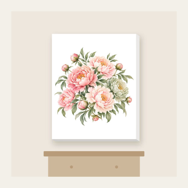 Product image Blush Peony Gradient Canvas Print