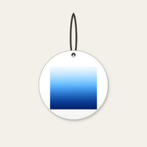 White to Sky Blue to Navy Gradient Ceramic Ornament in white: A gradient from white through sky blue to navy.