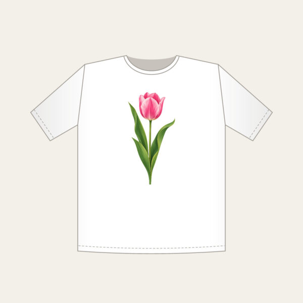 Product image Single Pink Tulip with Long Leaves T-Shirt