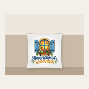 HOUSEWARMING WINDOW GLOW Pillow in white