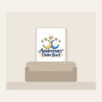 Anniversary Under Stars Fleece Blanket in white