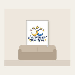 Anniversary Under Stars Fleece Blanket in white