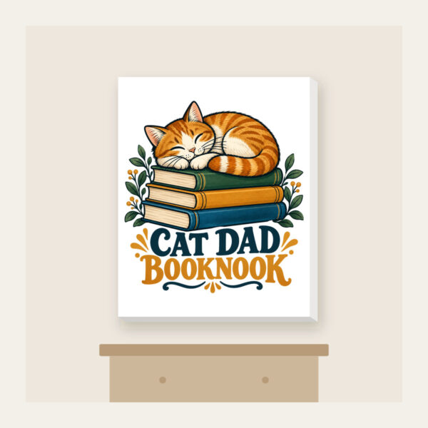 Product image Cat Dad Booknook Canvas Print