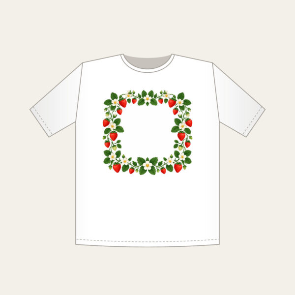Product image Strawberry and Blossom Border T-Shirt