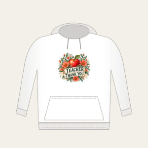 TEACHER THANK YOU Hoodie in white