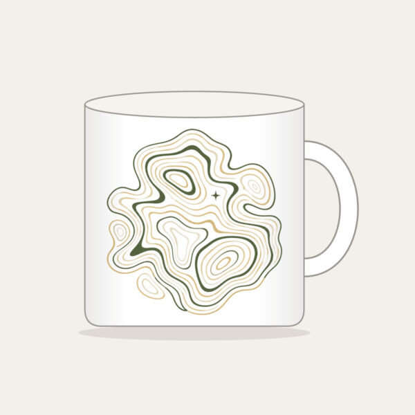 Product image Moss and Sand Contour Map Lines Mug