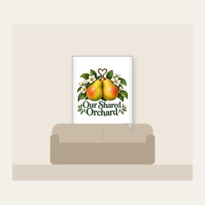Our Shared Orchard Fleece Blanket in white