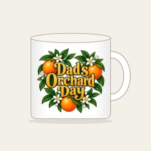 Dad's Orchard Day Mug in white
