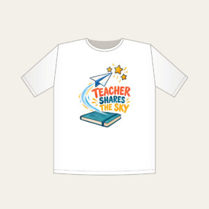 TEACHER SHARES THE SKY T-Shirt in white
