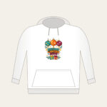 BIRTHDAY LANTERN GLOW Hoodie in white