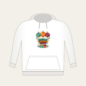 BIRTHDAY LANTERN GLOW Hoodie in white