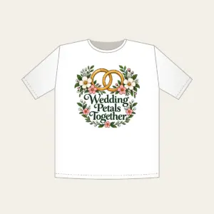 Wedding Petals Together T-Shirt in white