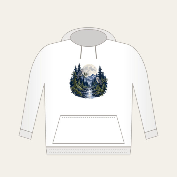 Product image Moonlit Pine Forest with Owls Hoodie