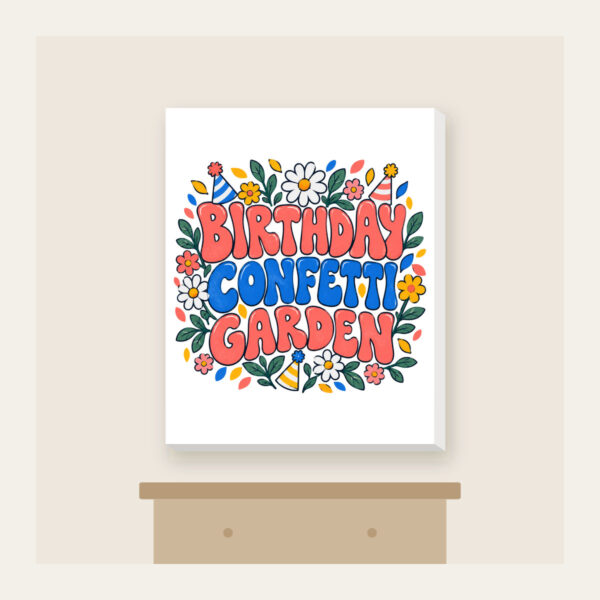 Product image Birthday Confetti Garden Canvas Print