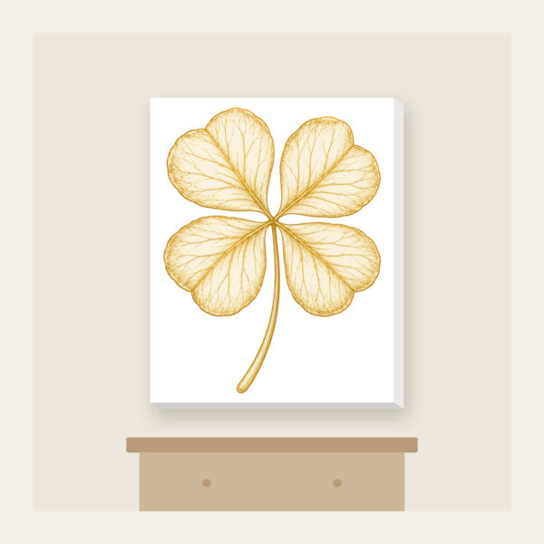 Product image Four-Leaf Clover Botanical Plate Canvas Print