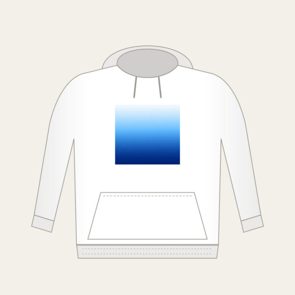 Product image White to Sky Blue to Navy Gradient Hoodie