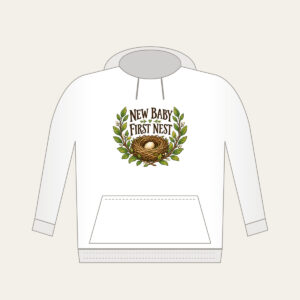 NEW BABY FIRST NEST Hoodie in white