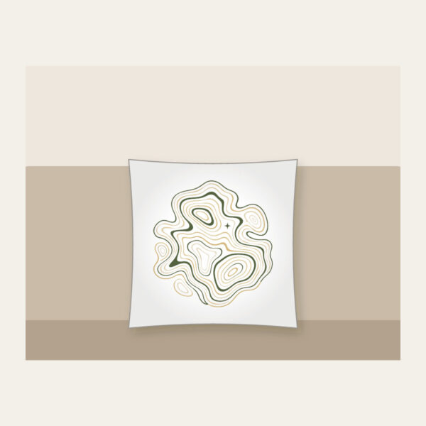 Product image Moss and Sand Contour Map Lines Pillow