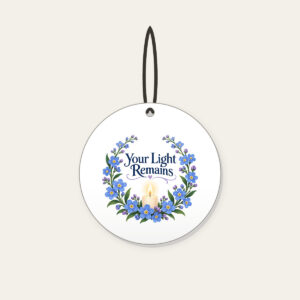 Your Light Remains Ceramic Ornament in white
