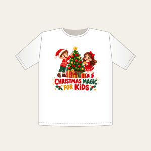 Christmas Magic For Kids T-Shirt in white