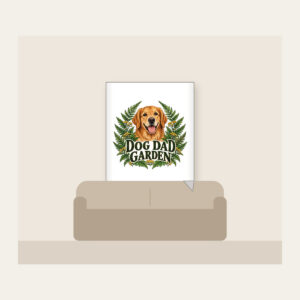DOG DAD GARDEN Fleece Blanket in white