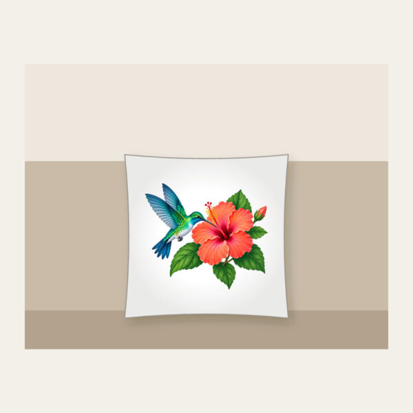 Product image Hummingbird and Hibiscus Pillow