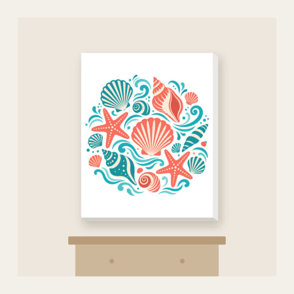 Product image Shells, Starfish and Ripples Canvas Print