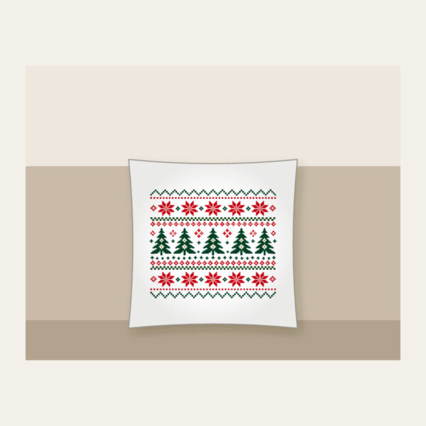 Product image Fair Isle Pines and Stars in Red Pillow